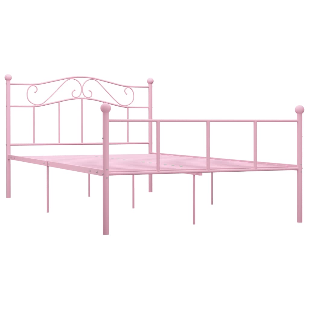 sengestel 160x200 cm metal pink