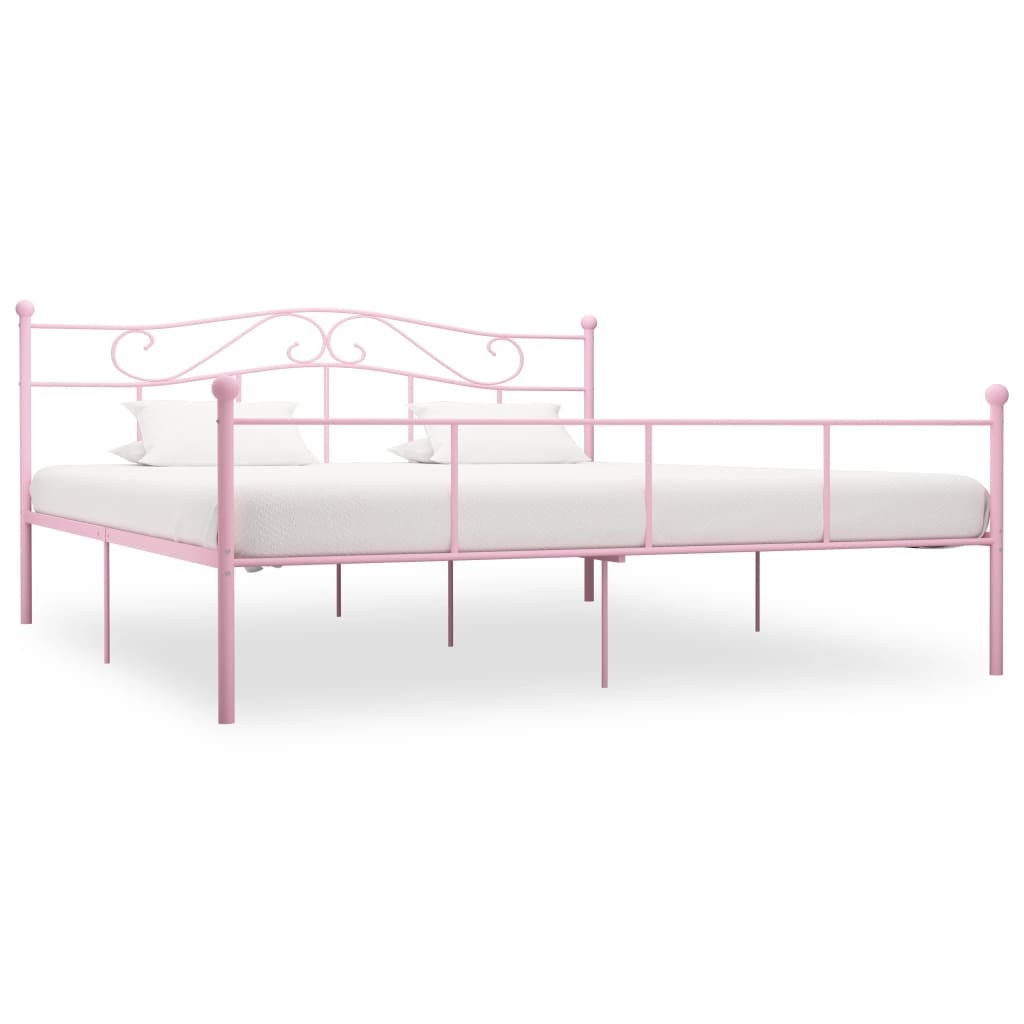 sengestel 180x200 cm metal pink