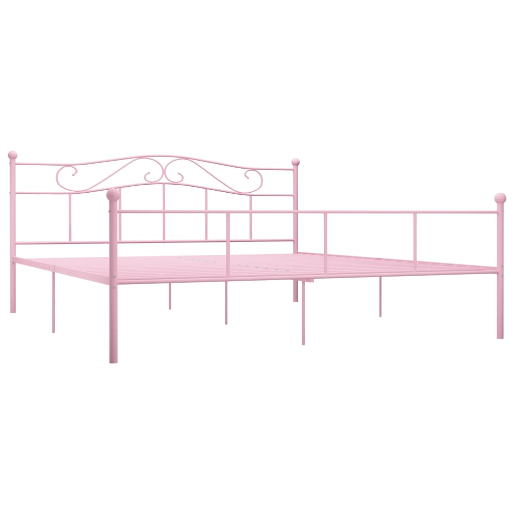 sengestel 180x200 cm metal pink