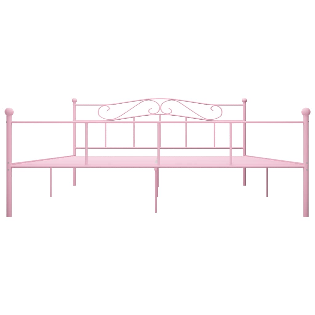 sengestel 180x200 cm metal pink