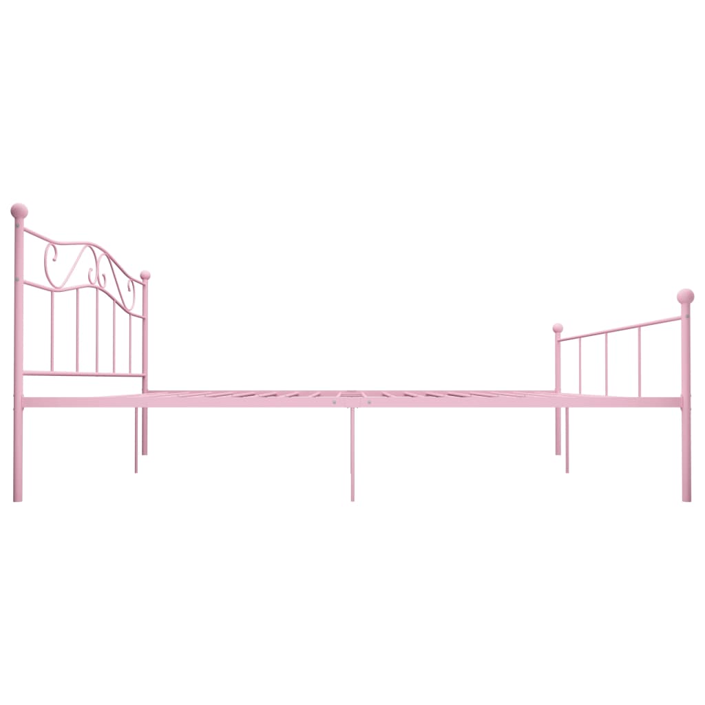 sengestel 180x200 cm metal pink