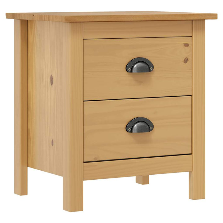 sengebord 46x35x49,5 cm massivt fyrretræ