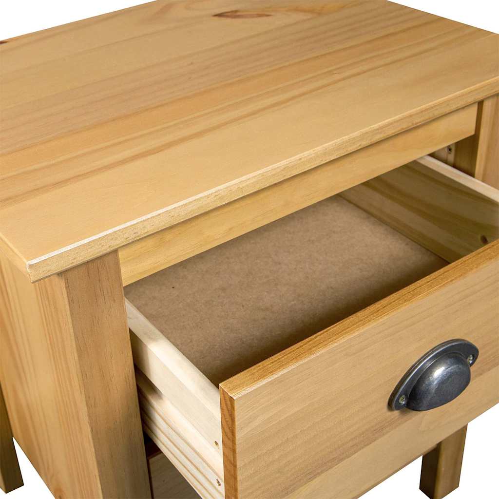 sengebord 46x35x49,5 cm massivt fyrretræ