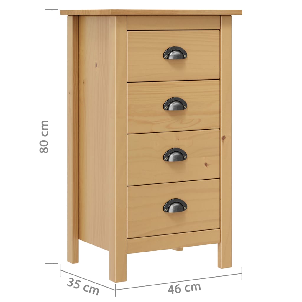 skænk 46x35x80 cm massivt fyrretræ