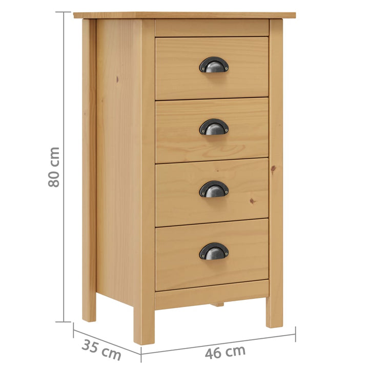 skænk 46x35x80 cm massivt fyrretræ
