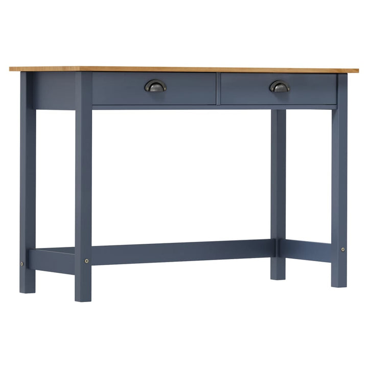 konsolbord Hill med 2 skuffer 110x45x74 cm massivt fyrretræ grå