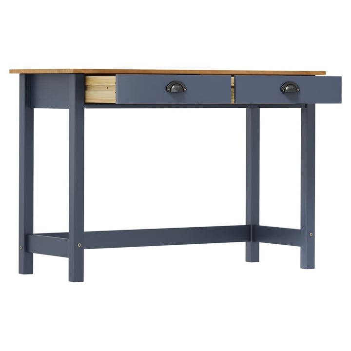 konsolbord Hill med 2 skuffer 110x45x74 cm massivt fyrretræ grå