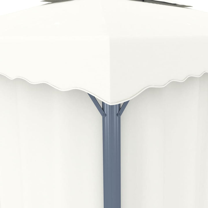 pavillon med gardin 4x3 m aluminium cremefarvet