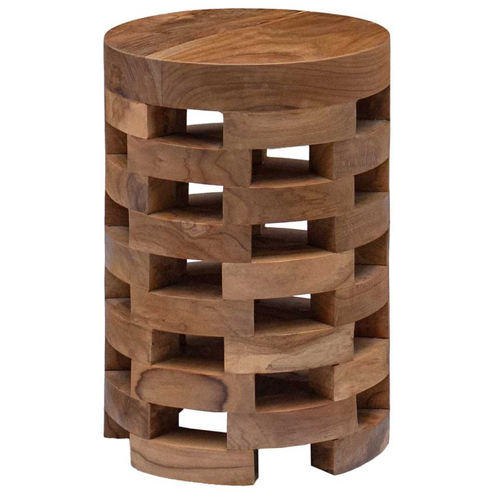 sengebord 30x30x45 cm massivt teaktræ