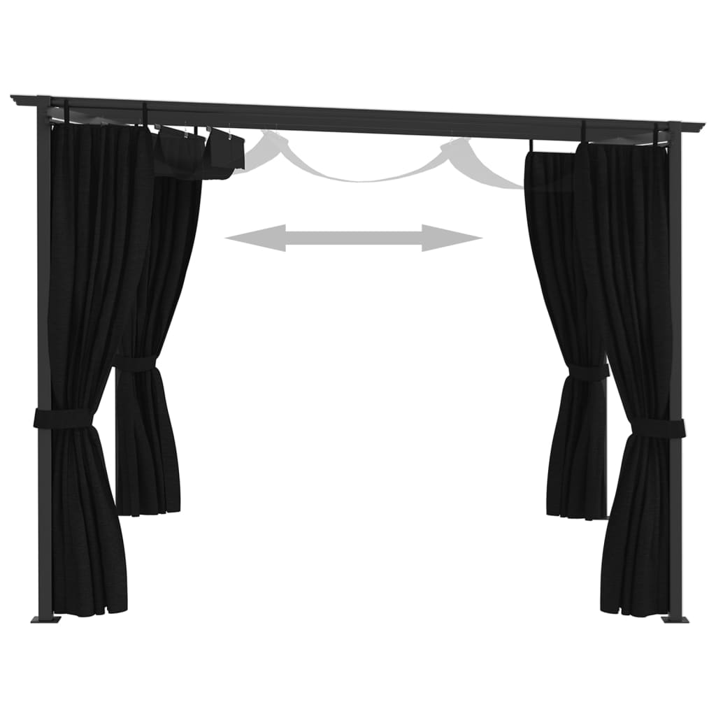 pavillon 4x3 m antracitgrå
