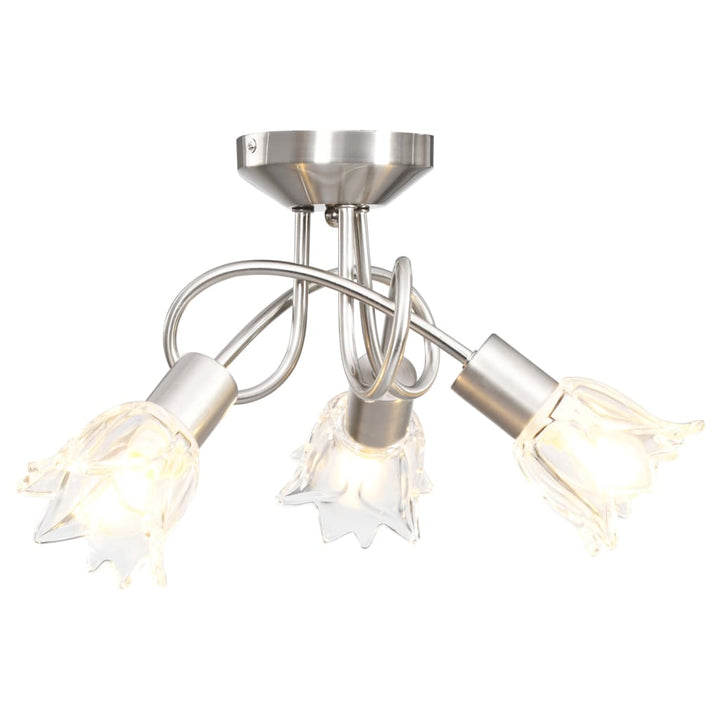 loftlampe transparente glasskærme til 3 E14-pærer tulipanform