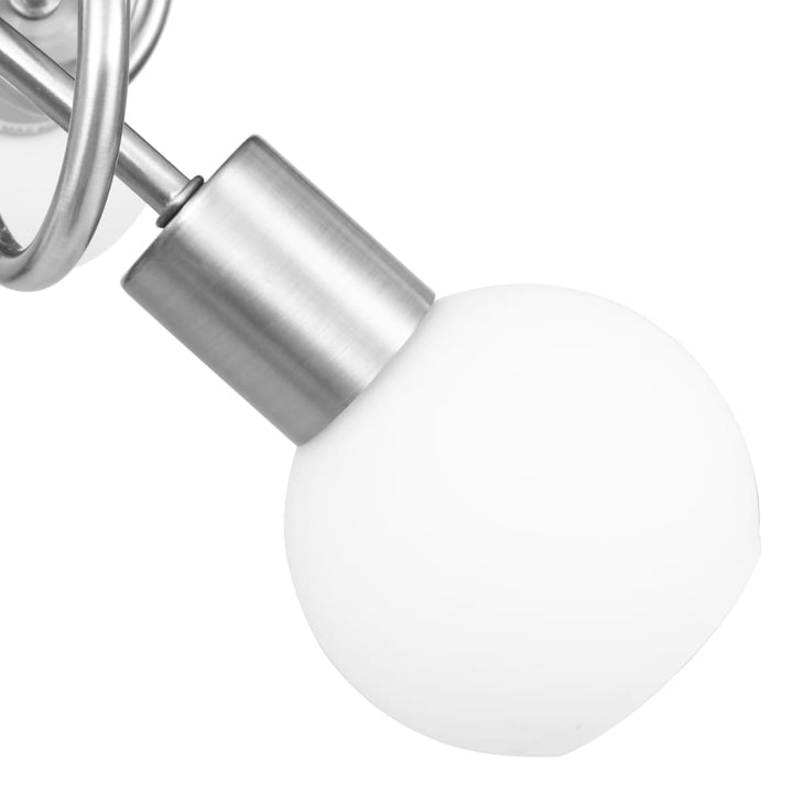 loftlampe med keramiske lampeskærme til 3 E14-pærer hvid