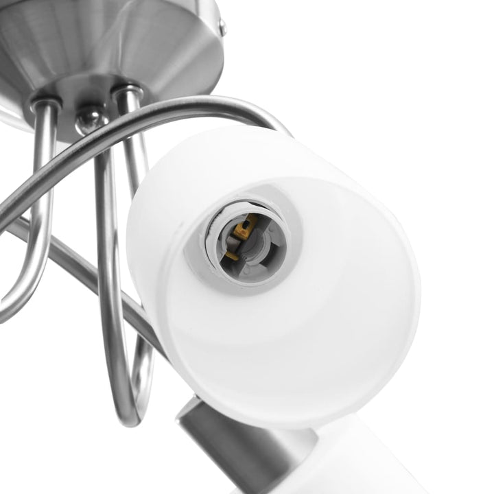 loftlampe med keramiske lampeskærme til 3 E14-pærer hvid