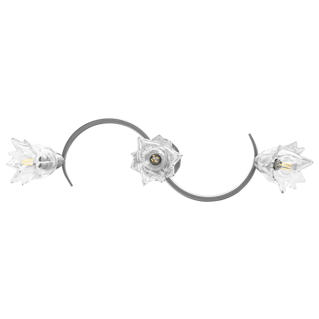 loftlampe transparente glasskærme til 3 E14-pærer tulipanform