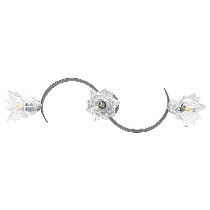loftlampe transparente glasskærme til 3 E14-pærer tulipanform