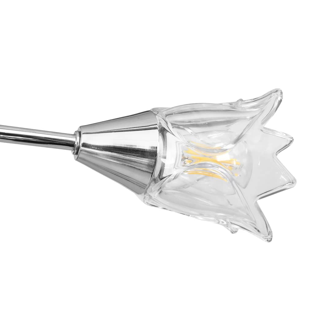 loftlampe transparente glasskærme til 5 E14-pærer tulipanform