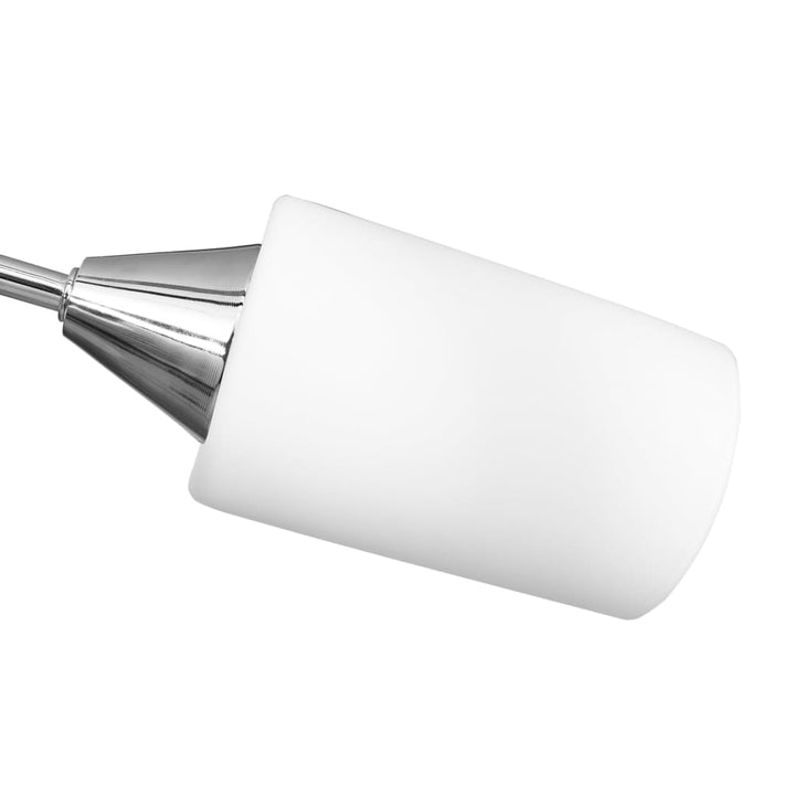 loftlampe med keramiske lampeskærme til 5 E14-pærer hvid