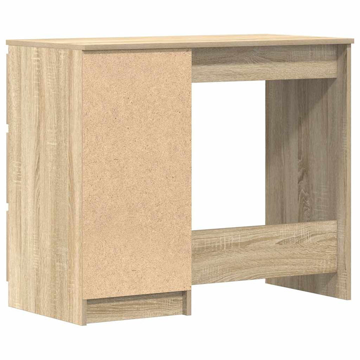 skrivebord 90x45x76 cm konstrueret træ sonoma-eg