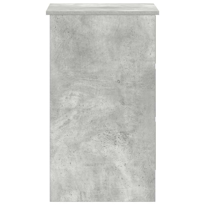 skrivebord 90x45x76 cm konstrueret træ betongrå