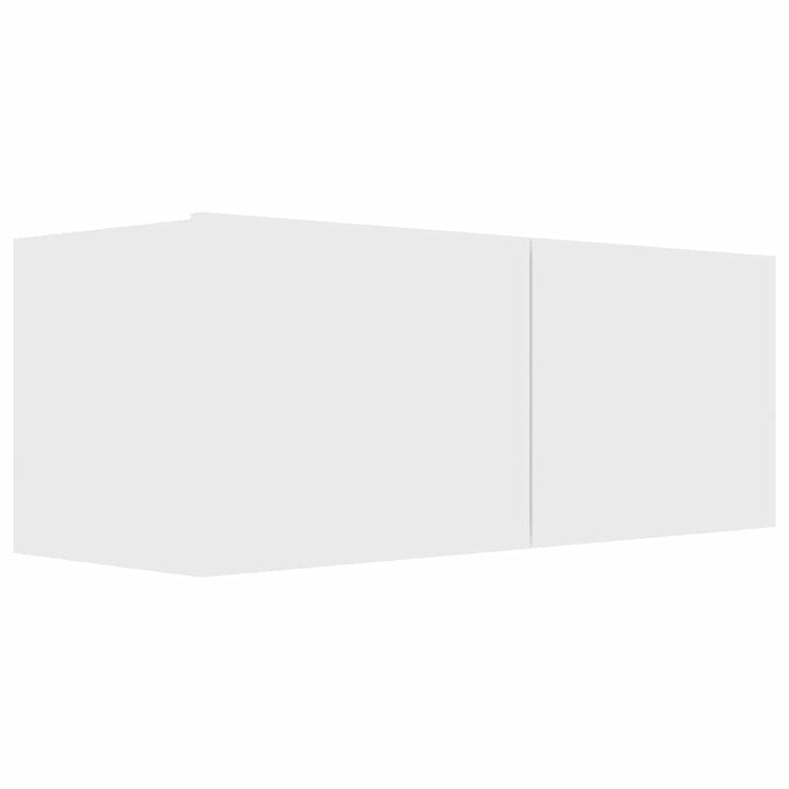 tv-bord 80x30x30 cm konstrueret træ hvid