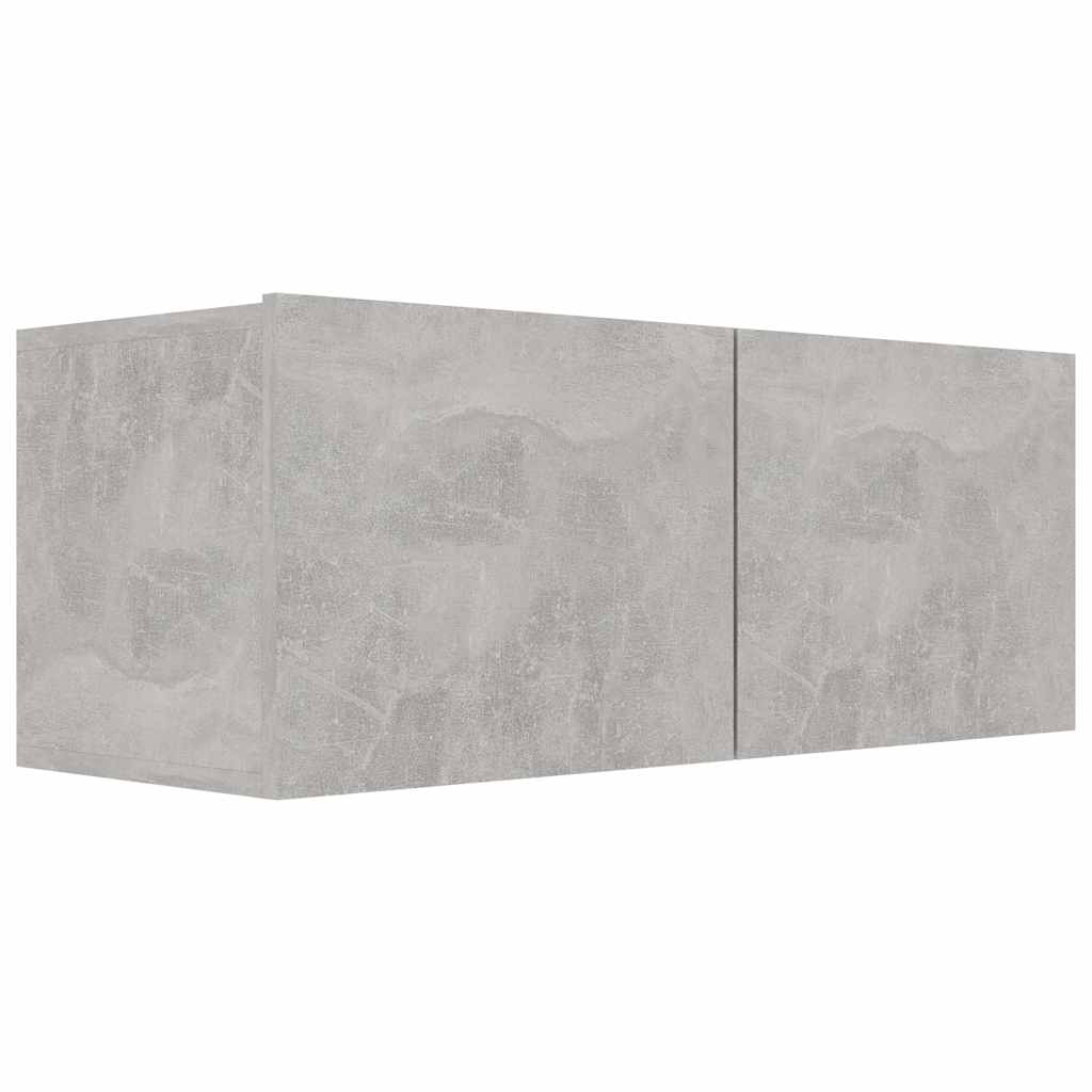 tv-bord 80x30x30 cm konstrueret træ betongrå