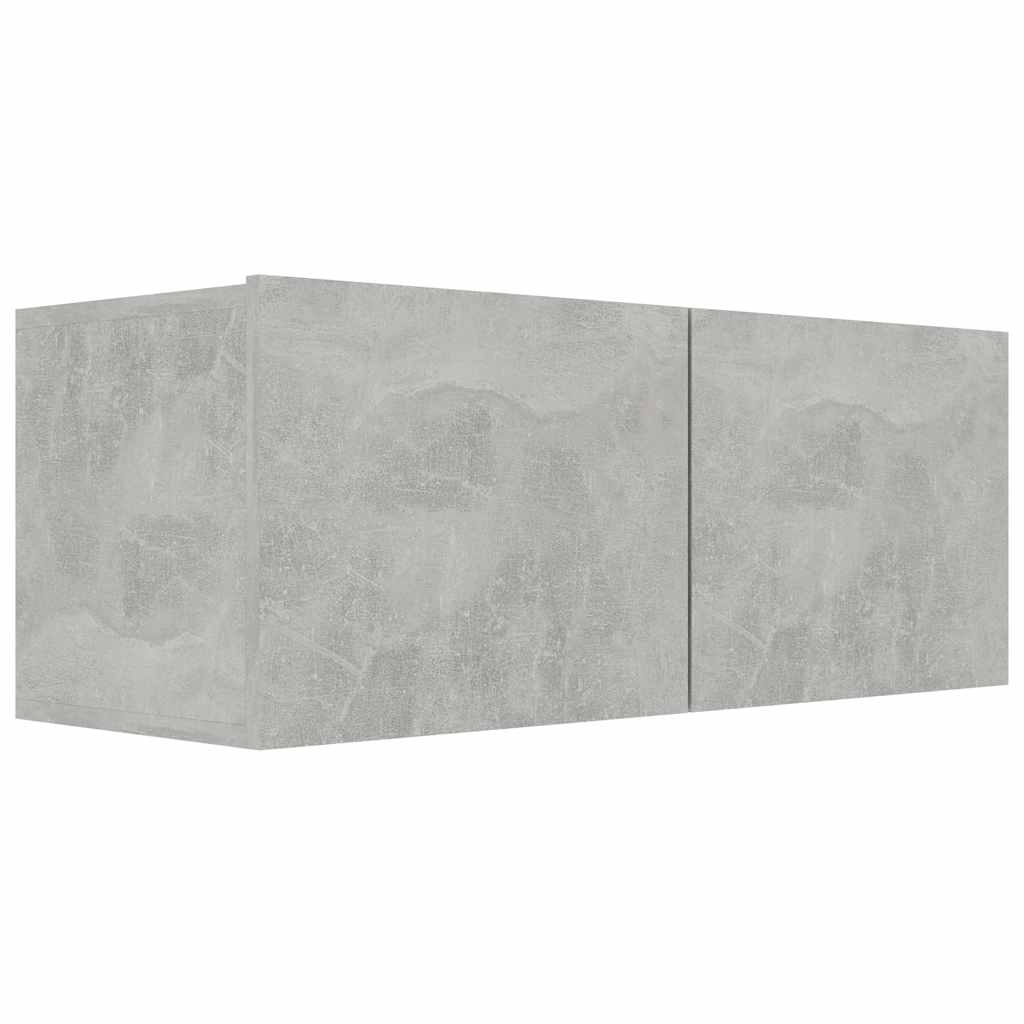 tv-bord 80x30x30 cm konstrueret træ betongrå