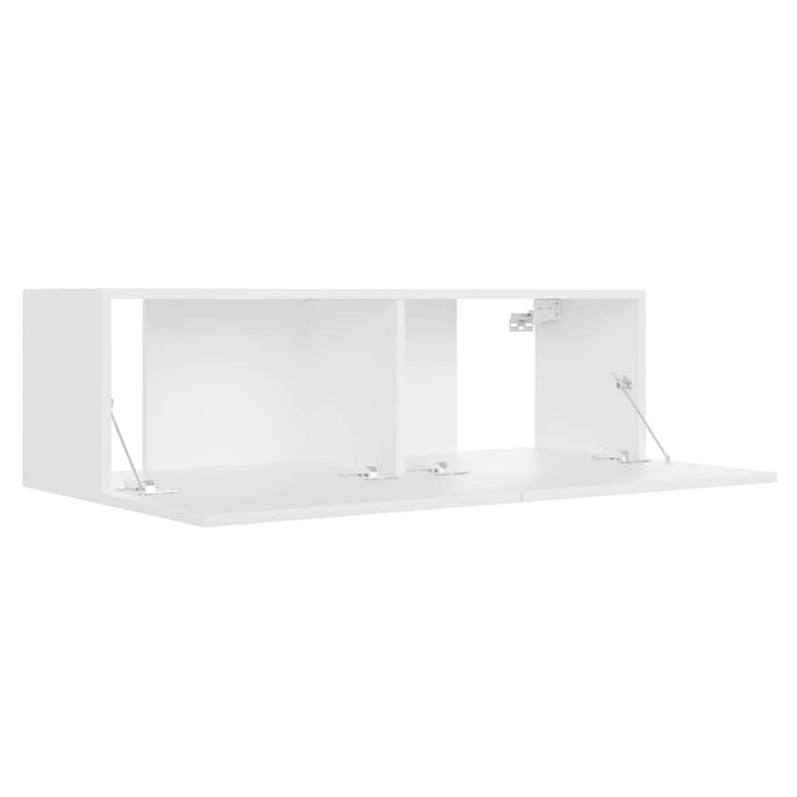 tv-bord 100x30x30 cm konstrueret træ hvid