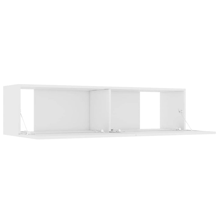 tv-skab 120x30x30 cm konstrueret træ hvid