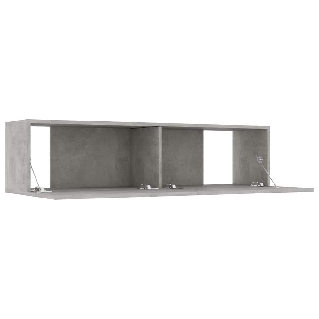 tv-bord 120x30x30 cm konstrueret træ betongrå