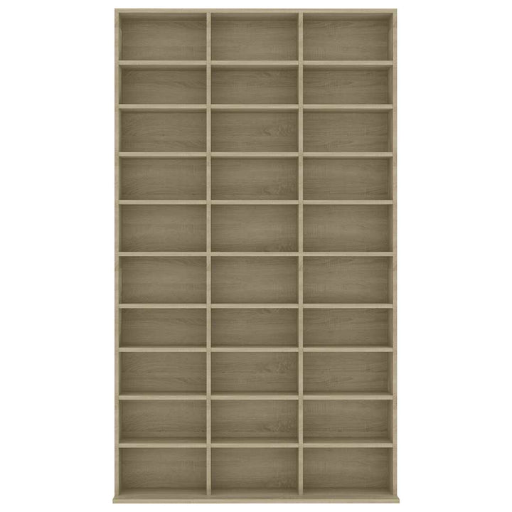 cd-reol 102x23x177,5 cm konstrueret træ sonoma-eg