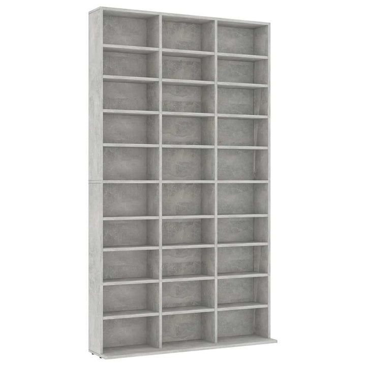 cd-reol 102x16x177,5 cm konstrueret træ betongrå