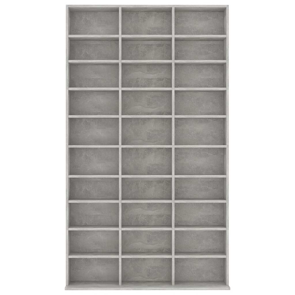 cd-reol 102x16x177,5 cm konstrueret træ betongrå