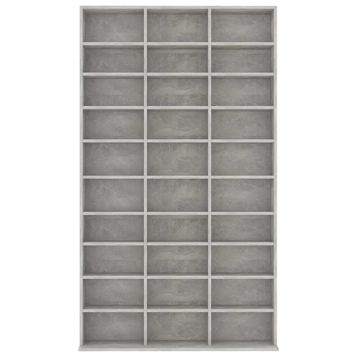 cd-reol 102x16x177,5 cm konstrueret træ betongrå