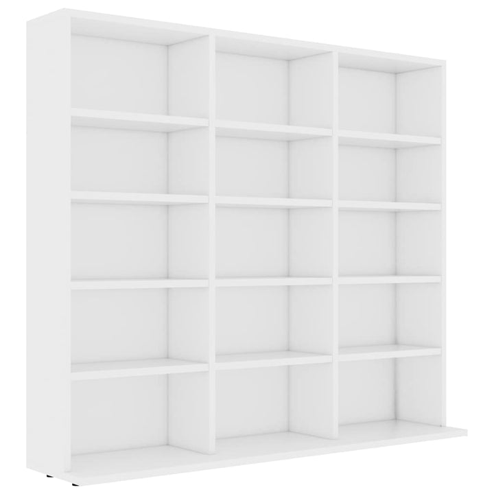 cd-reol 100x23x89,5 cm konstrueret træ hvid