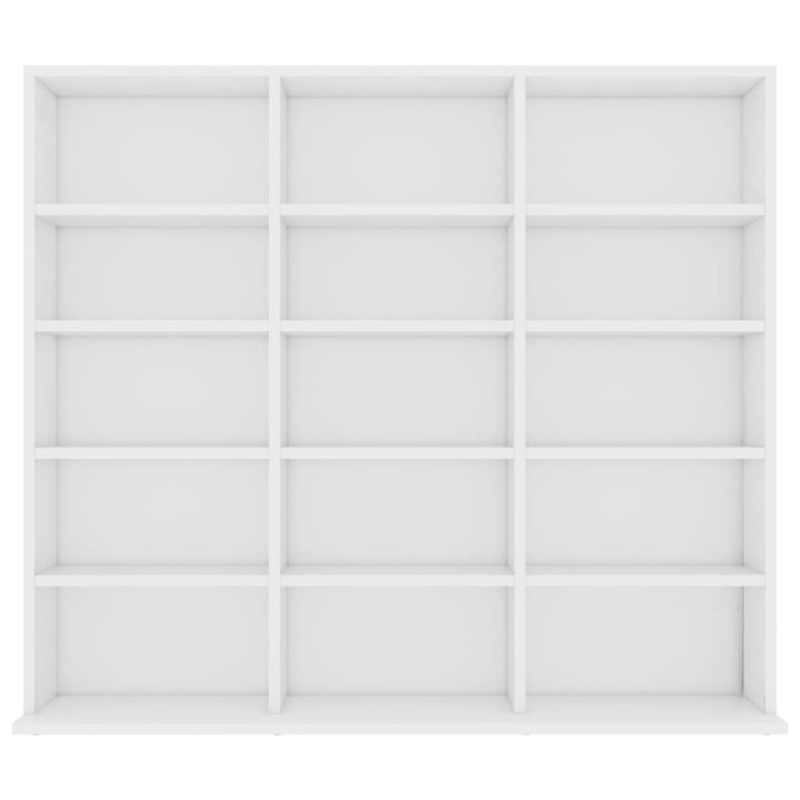 cd-reol 100x23x89,5 cm konstrueret træ hvid