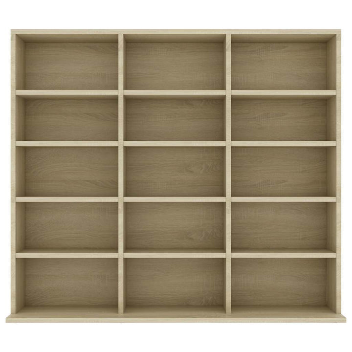 cd-reol 100x23x89,5 cm konstrueret træ sonoma-eg