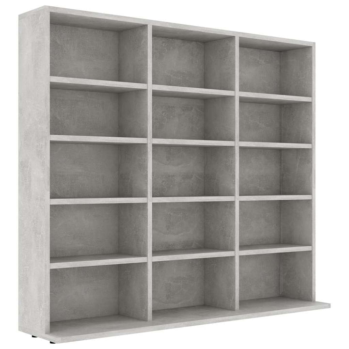 cd-reol 100x23x89,5 cm konstrueret træ betongrå