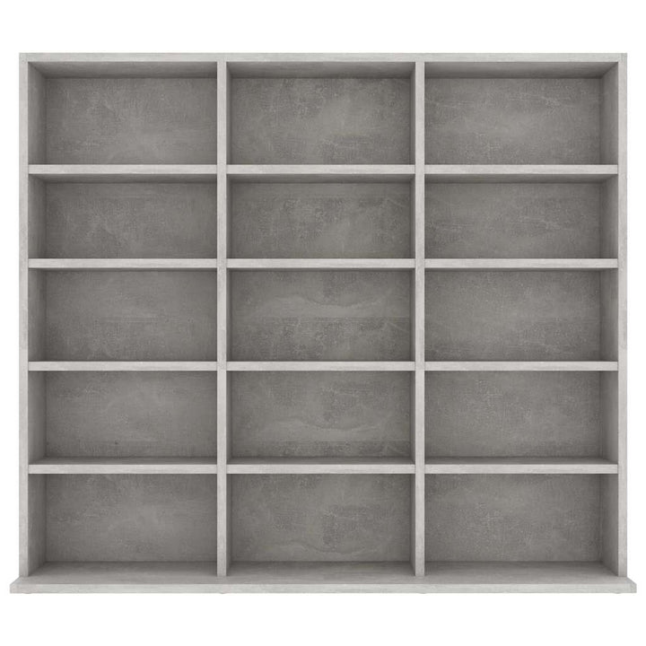 cd-reol 100x23x89,5 cm konstrueret træ betongrå