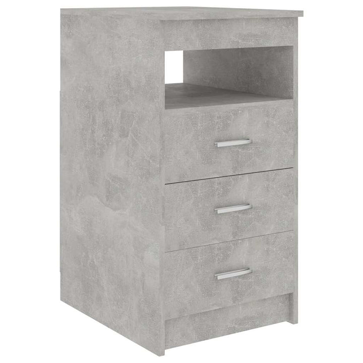skuffeskab 40x50x76 cm konstrueret træ betongrå