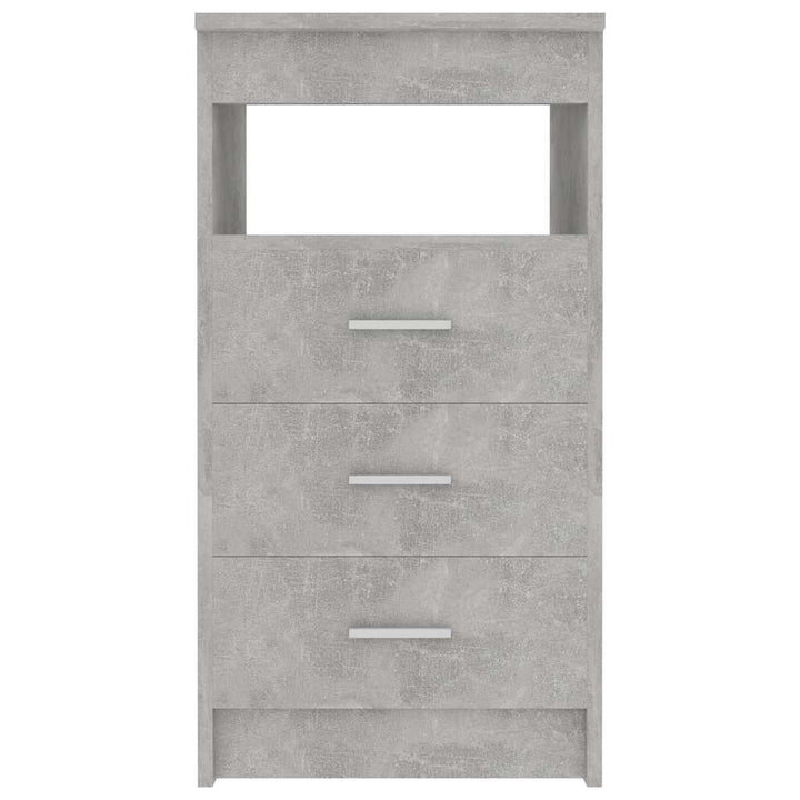skuffeskab 40x50x76 cm konstrueret træ betongrå