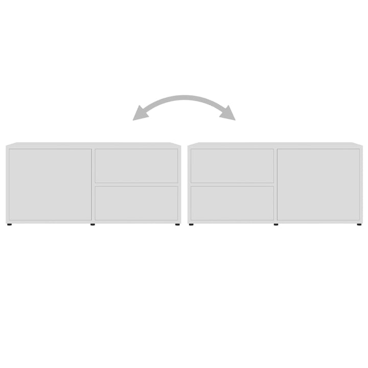 tv-bord 80x34x36 cm konstrueret træ hvid