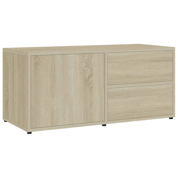tv-bord 80x34x36 cm konstrueret træ sonoma-eg