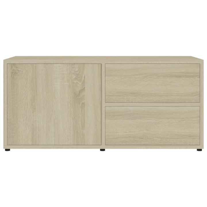 tv-bord 80x34x36 cm konstrueret træ sonoma-eg