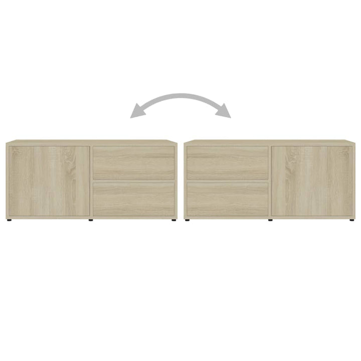 tv-bord 80x34x36 cm konstrueret træ sonoma-eg