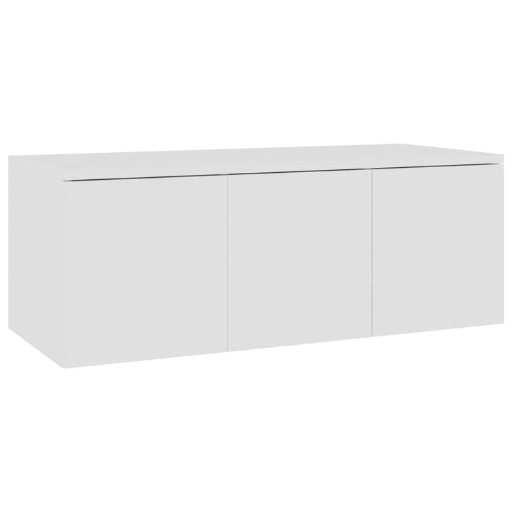 tv-bord 80x34x30 cm konstrueret træ hvid