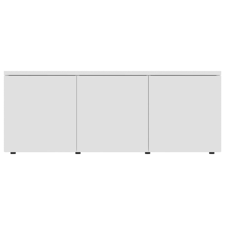 tv-bord 80x34x30 cm konstrueret træ hvid