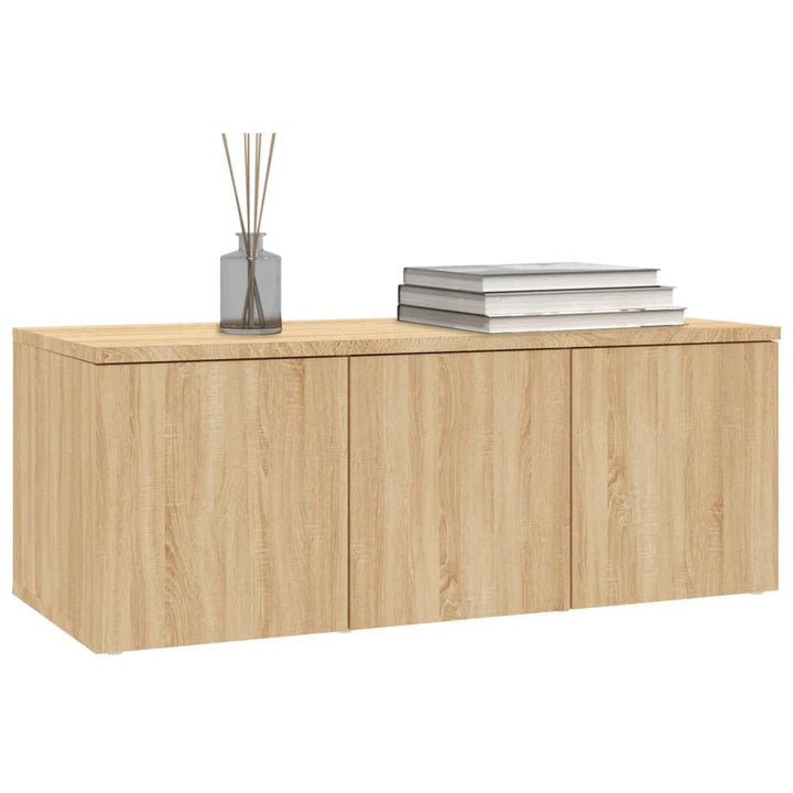 tv-bord 80x34x30 cm konstrueret træ sonoma-eg