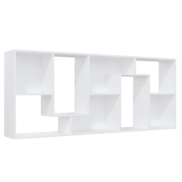 bogreol 67x24x161 cm konstrueret træ hvid