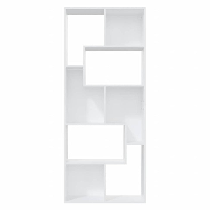 bogreol 67x24x161 cm konstrueret træ hvid
