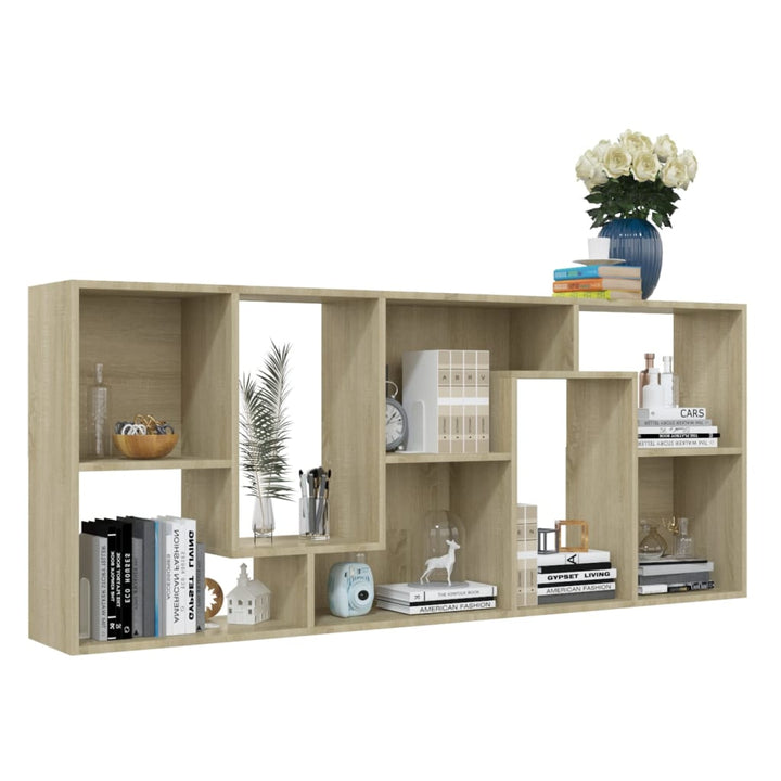 bogreol 67x24x161 cm konstrueret træ sonoma-eg